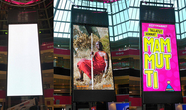 Cinstar LED advertising screen shines at shopping mall Finland